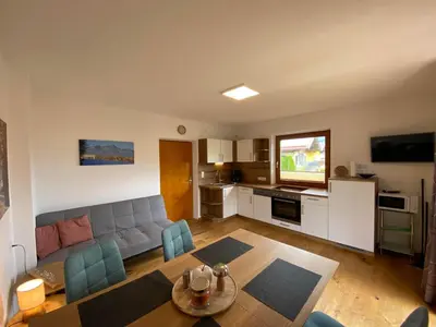 Küche/Küchenzeile in der Unterkunft Ferienwohnung Marianne