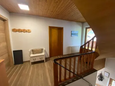 Ein Sitzbereich in der Unterkunft Ferienwohnung Marianne