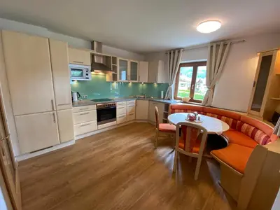 Küche/Küchenzeile in der Unterkunft Ferienwohnung Marianne