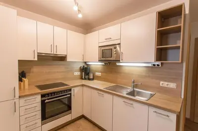 Küche/Küchenzeile in der Unterkunft Appartment Hotel Mitterer