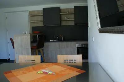 Küche/Küchenzeile in der Unterkunft Haus Kibitz