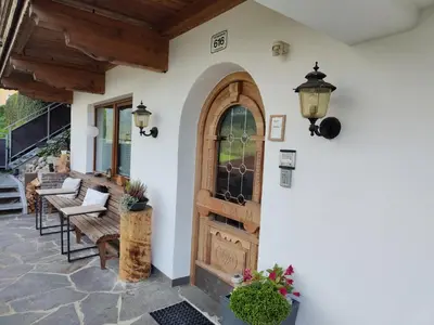Ein Balkon oder eine Terrasse in der Unterkunft Apart Hanna