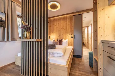 Ein Bett oder Betten in einem Zimmer der Unterkunft Appartements Liftstüberl Ski IN- Ski OUT