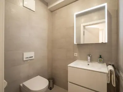 Ein Badezimmer in der Unterkunft Herzi Chalet - top ausgestattet, neu, chic und sehr gemütlich