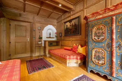 Ein Sitzbereich in der Unterkunft Villa Emma
