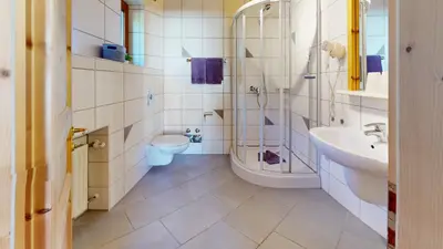Ein Badezimmer in der Unterkunft Chalet Tirol Waidring