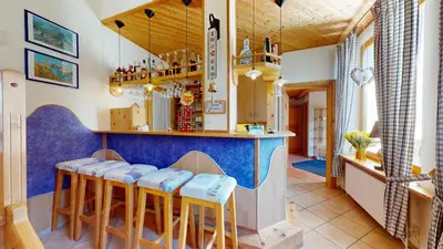 Ein Sitzbereich in der Unterkunft Chalet Tirol Waidring