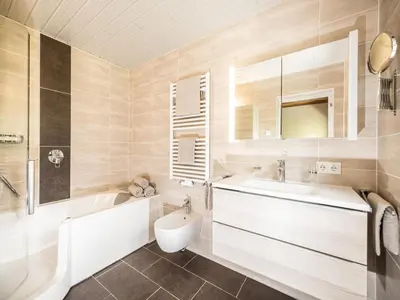Ein Badezimmer in der Unterkunft Birkheim