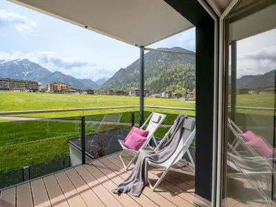 Ein allgemeiner Bergblick oder ein Berglick von der Ferienwohnung aus