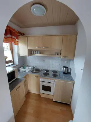 Küche/Küchenzeile in der Unterkunft Appartements Bodenland