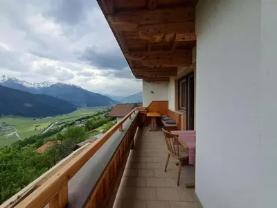 Ein allgemeiner Bergblick oder ein Berglick von der Ferienwohnung aus