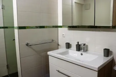 Ein Badezimmer in der Unterkunft Ferienwohnung am Einödhof