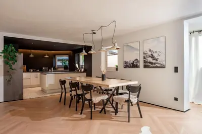 Küche/Küchenzeile in der Unterkunft Langerwegh Apartments AP2