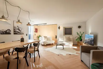 Ein Sitzbereich in der Unterkunft Langerwegh Apartments AP2