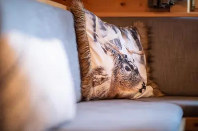 Ein Sitzbereich in der Unterkunft Ferienhaus Königsleiten 175