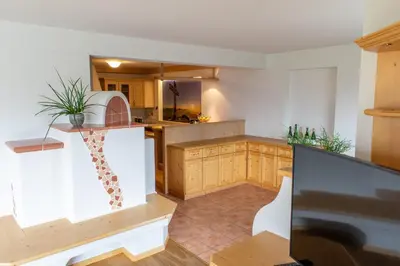 Küche/Küchenzeile in der Unterkunft Weinzeit Chalet