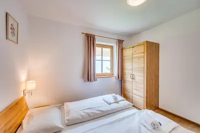 Ein Bett oder Betten in einem Zimmer der Unterkunft Chalet #1 am Sonnenhang