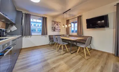 Küche/Küchenzeile in der Unterkunft Appartements Der Fuchsbau