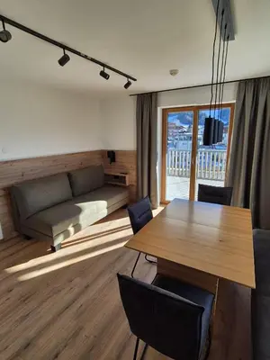 Ein Sitzbereich in der Unterkunft Reiterhof