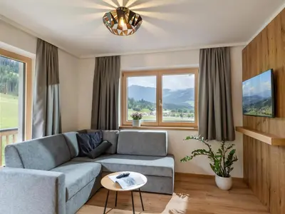 Ein allgemeiner Bergblick oder ein Berglick von der Ferienwohnung aus