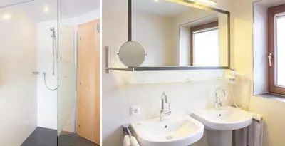 Ein Badezimmer in der Unterkunft Antares am See