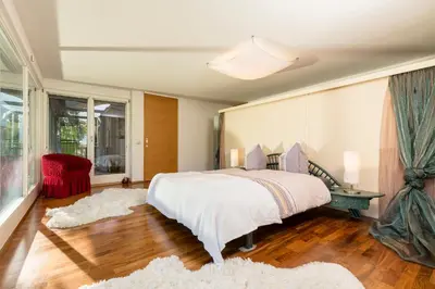 Ein Bett oder Betten in einem Zimmer der Unterkunft Sonnenhaus