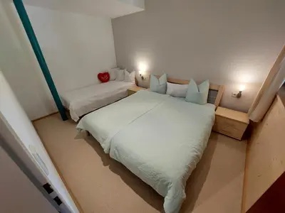 Ein Bett oder Betten in einem Zimmer der Unterkunft Sonnenhaus