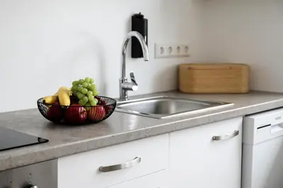 Küche/Küchenzeile in der Unterkunft Ferienwohnung Dohr