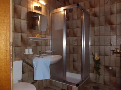 Ein Badezimmer in der Unterkunft Ferienwohnungen Rahm