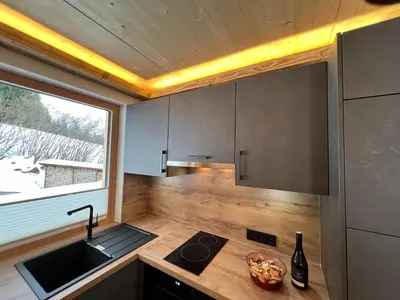 Küche/Küchenzeile in der Unterkunft Finks Appartement