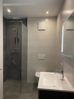 Ein Badezimmer in der Unterkunft Apart Alpenherz