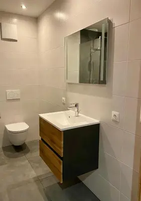 Ein Badezimmer in der Unterkunft Apart Alpenherz