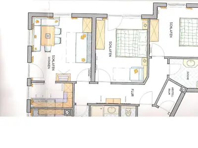 Grundriss der Unterkunft Haus Josefine