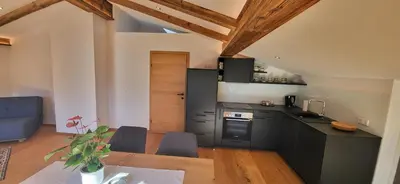 Küche/Küchenzeile in der Unterkunft Am Waldrand 252