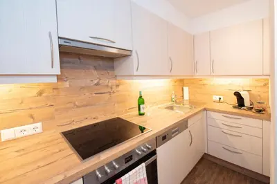 Küche/Küchenzeile in der Unterkunft Chalet Innertal