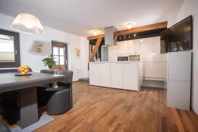 Küche/Küchenzeile in der Unterkunft Chalet Rosenweg