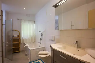 Ein Badezimmer in der Unterkunft Hauser's Ferienwohnungen