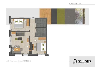 Grundriss der Unterkunft M&M Appartements Brixental