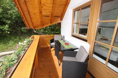 Ein Sitzbereich in der Unterkunft Landhaus Granat
