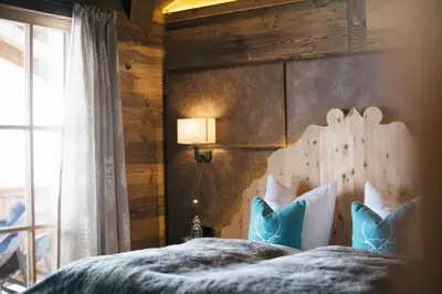 Ein Bett oder Betten in einem Zimmer der Unterkunft Sporer-Alm