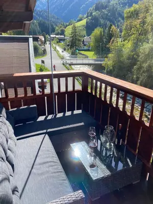 Ein Balkon oder eine Terrasse in der Unterkunft Ferienhaus Islitzer