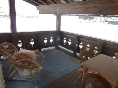 Ein Balkon oder eine Terrasse in der Unterkunft Ferienwohnungen Schneider