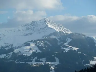 Ein allgemeiner Bergblick oder ein Berglick von der Ferienwohnung aus