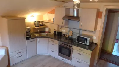 Küche/Küchenzeile in der Unterkunft Appartement Tiefenbrunn