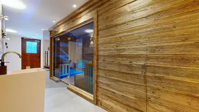 Ein Badezimmer in der Unterkunft Gruppenhaus Alpenglück