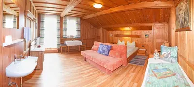 Ein Sitzbereich in der Unterkunft Stöcklerhof