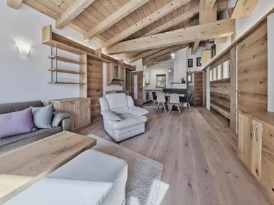 Ein Sitzbereich in der Unterkunft Ferienhaus 12 im Feriendorf Kirchdorf