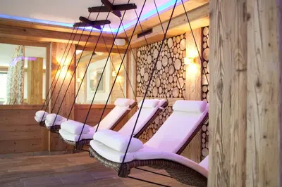Ein Sitzbereich in der Unterkunft Seehotel Brunner