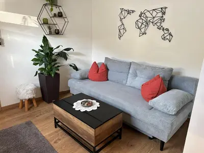 Ein Sitzbereich in der Unterkunft Appartement Anna