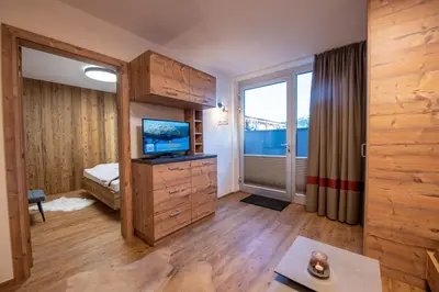 Ein Bett oder Betten in einem Zimmer der Unterkunft Ferienwohnung 73 - Rosenquarz